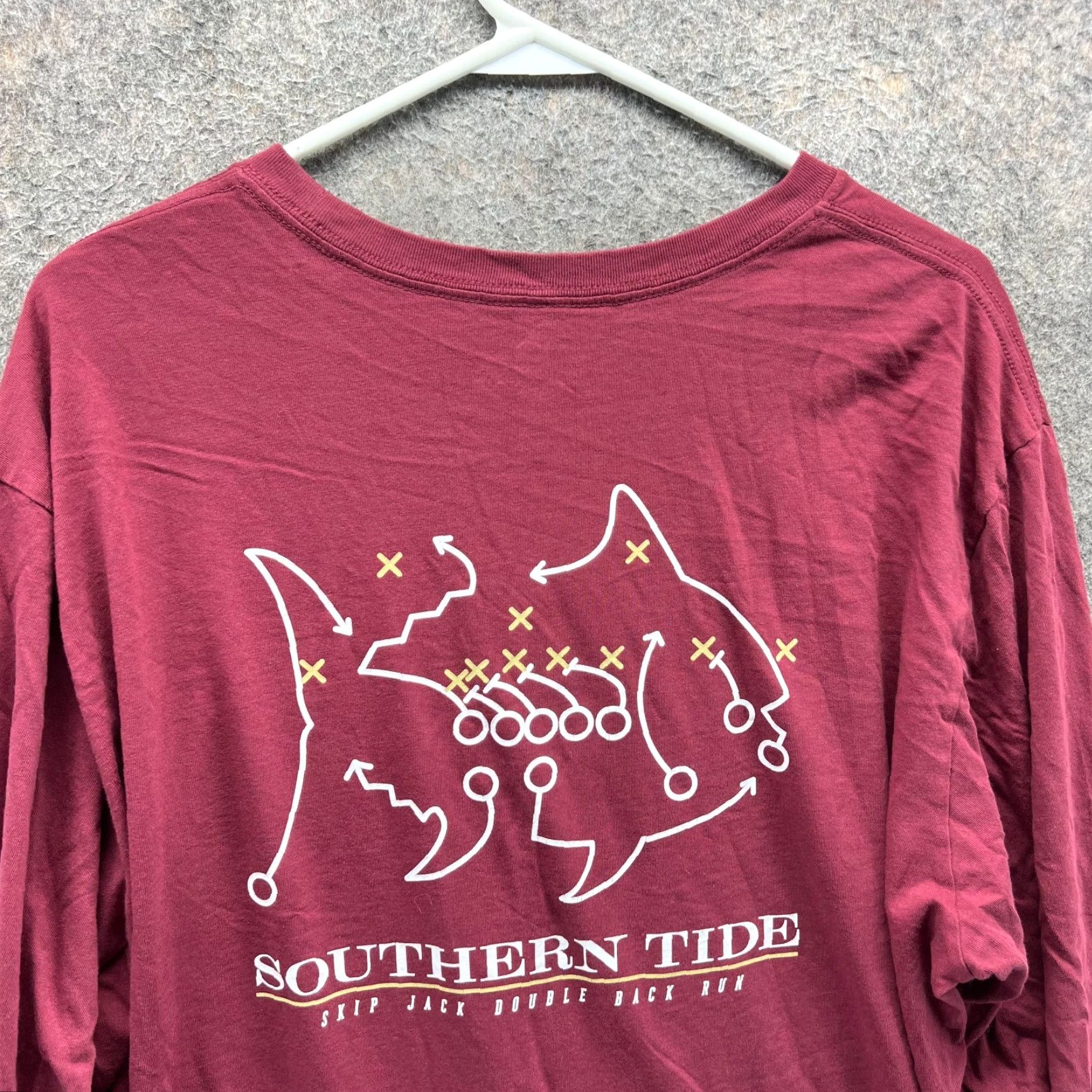 Southern Tide Southern Tide Shirt Mens XL Red Long Sleeve Pocket Crew Neck Size US XL / EU 56 / 4 - 3 Thumbnail