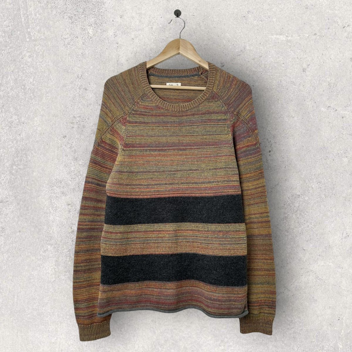 Pre-owned Folk X Vintage Folk Multicolor Striped Cotton/wool Knit Sweater Size 2