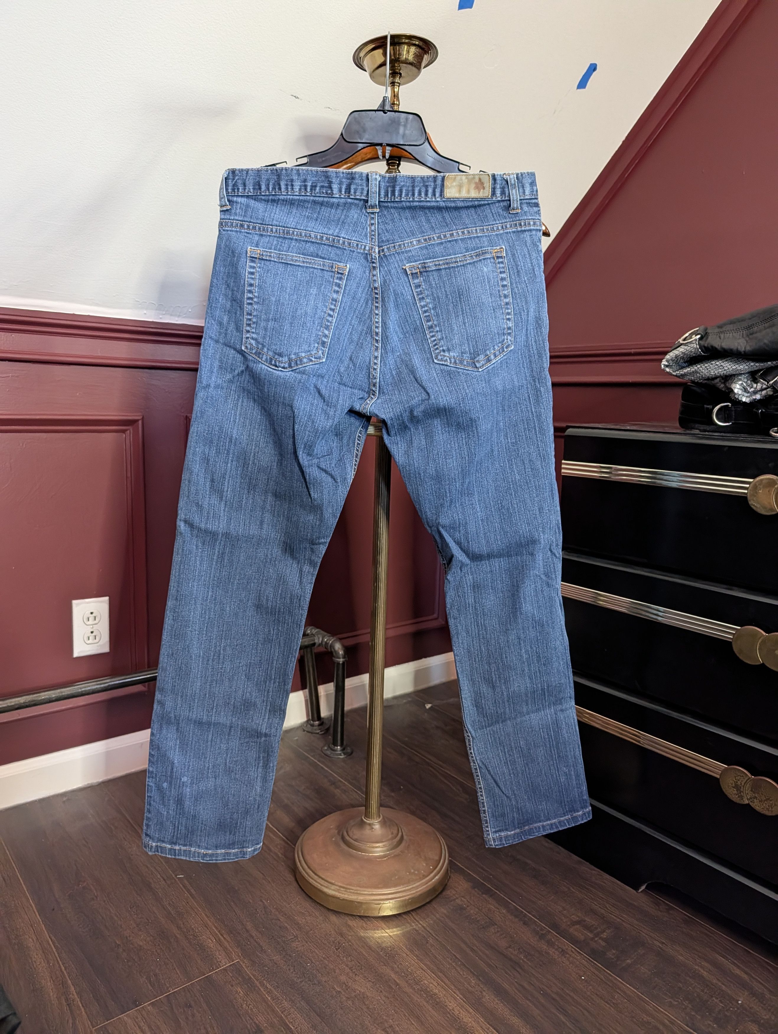 American Edition DEARBORN DENIM Blue MiUSA Slim Straight Jeans Size US 34 / EU 50 - 7 Thumbnail