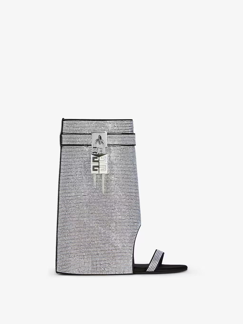 Givenchy o1w1db10525 Shark Lock Ankle Sandals in Silver Size US 5 / IT 35 - 1 Thumbnail