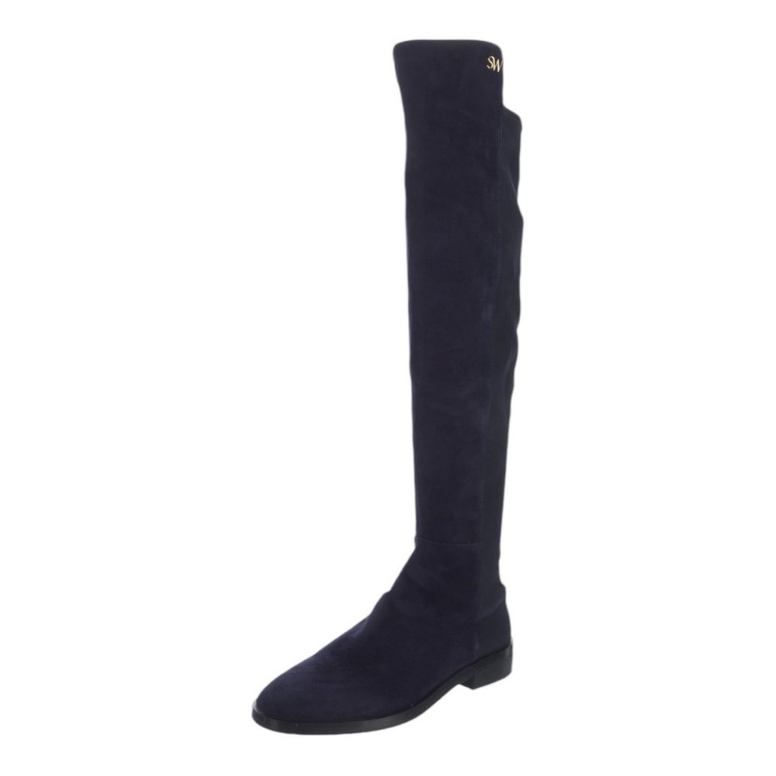 Stuart Weitzman Stuart Weitzman Navy Suede Over the Knee Flat Boots Size 5.5 Size US 5.5 / IT 35.5 - 1 Thumbnail