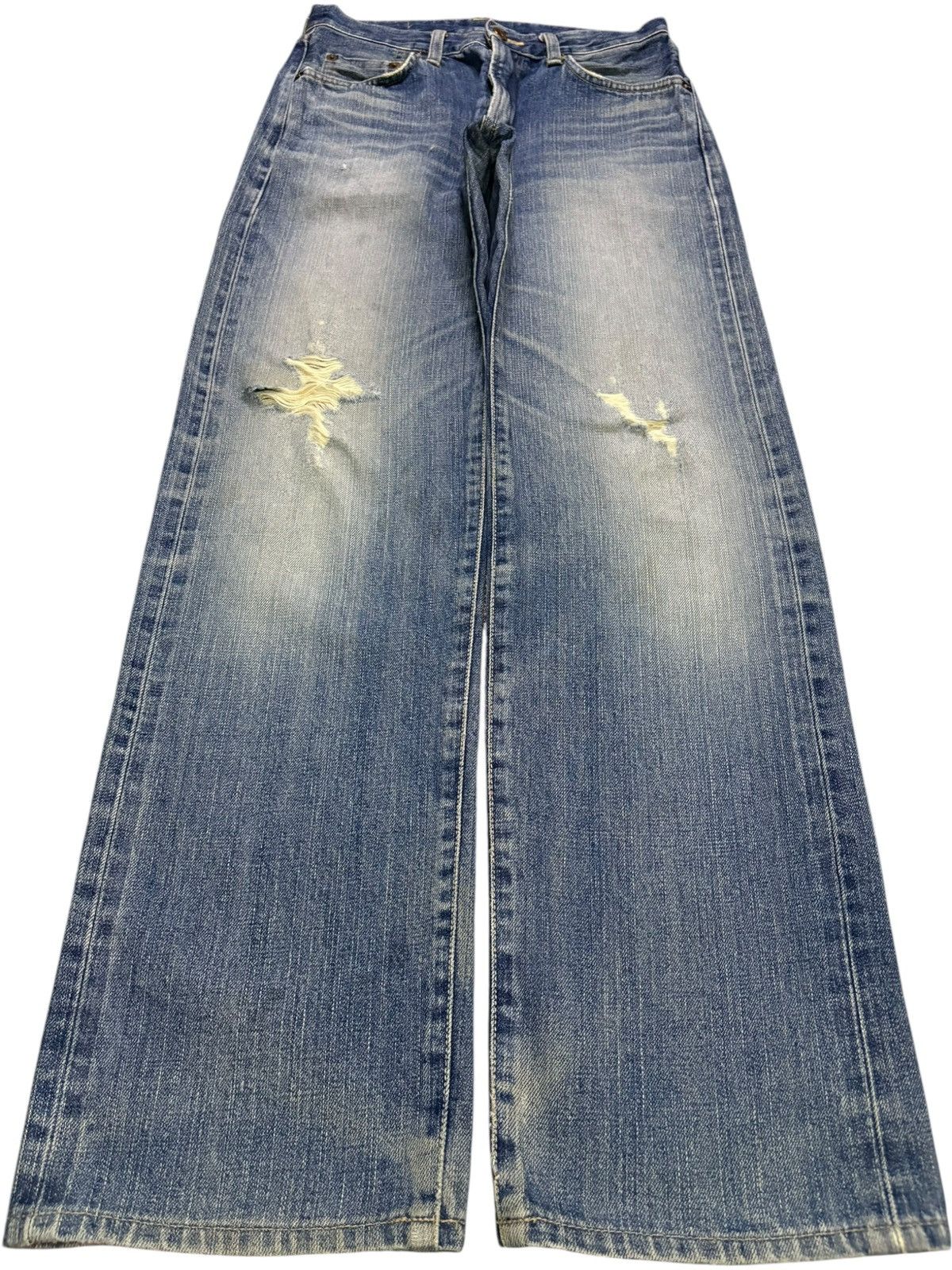 Edwin Vintage Edwin 505XX Selvedge Distressed Loose Jeans Size US 28 / EU 44 - 2 Thumbnail
