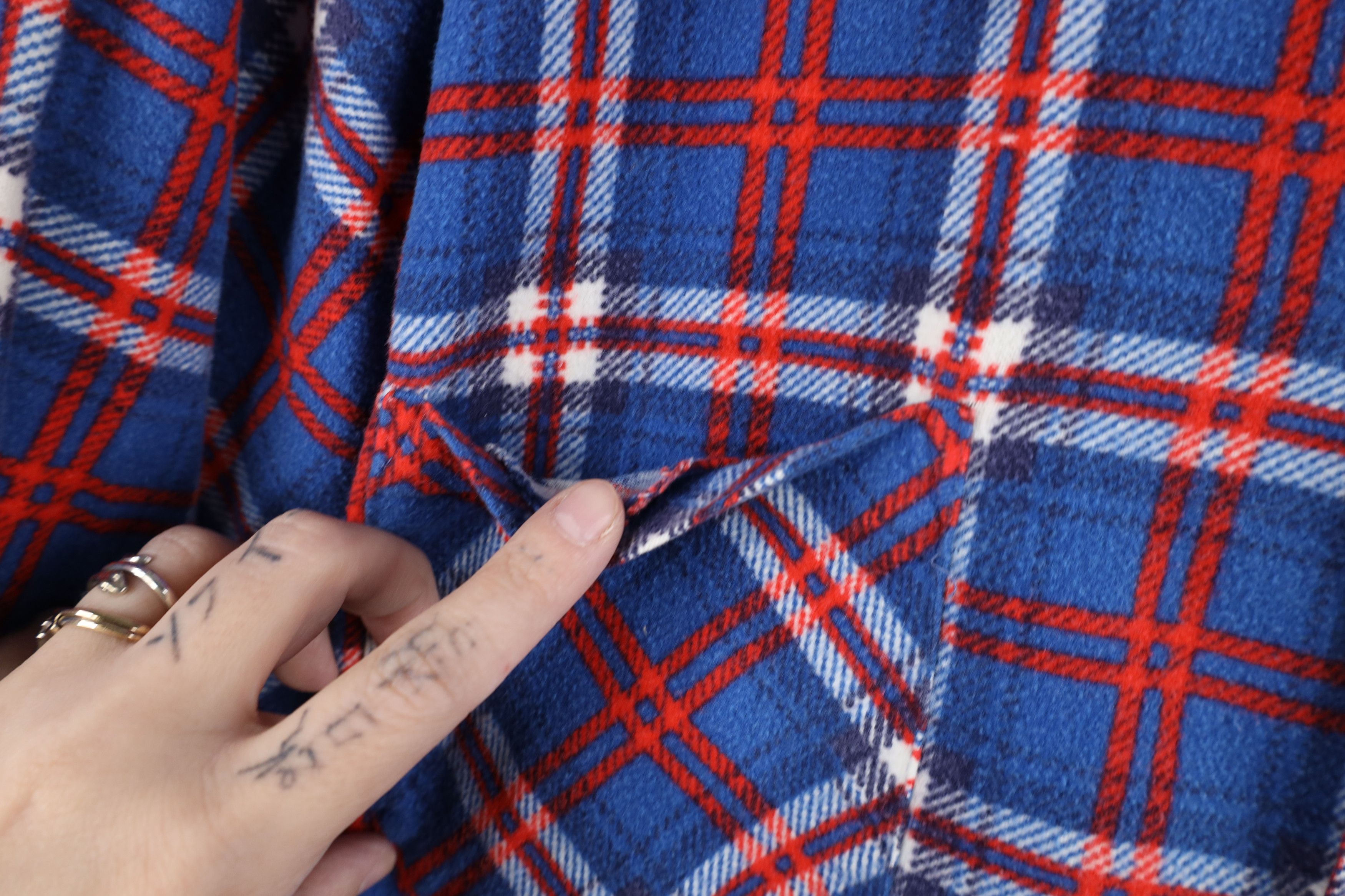 Vintage Vintage 70s Streetwear Collar Flannel Button Shirt Plaid Size US L / EU 52-54 / 3 - 7 Thumbnail