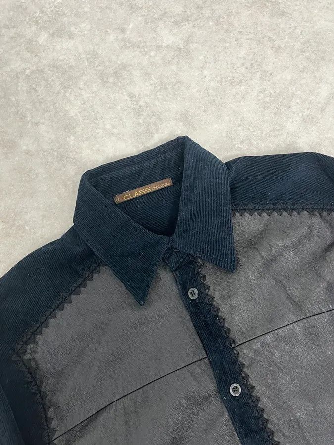 Roberto Cavalli AW2003 Roberto Cavalli Black Velvet & Leather Shirt Size US M / EU 48-50 / 2 - 5 Thumbnail