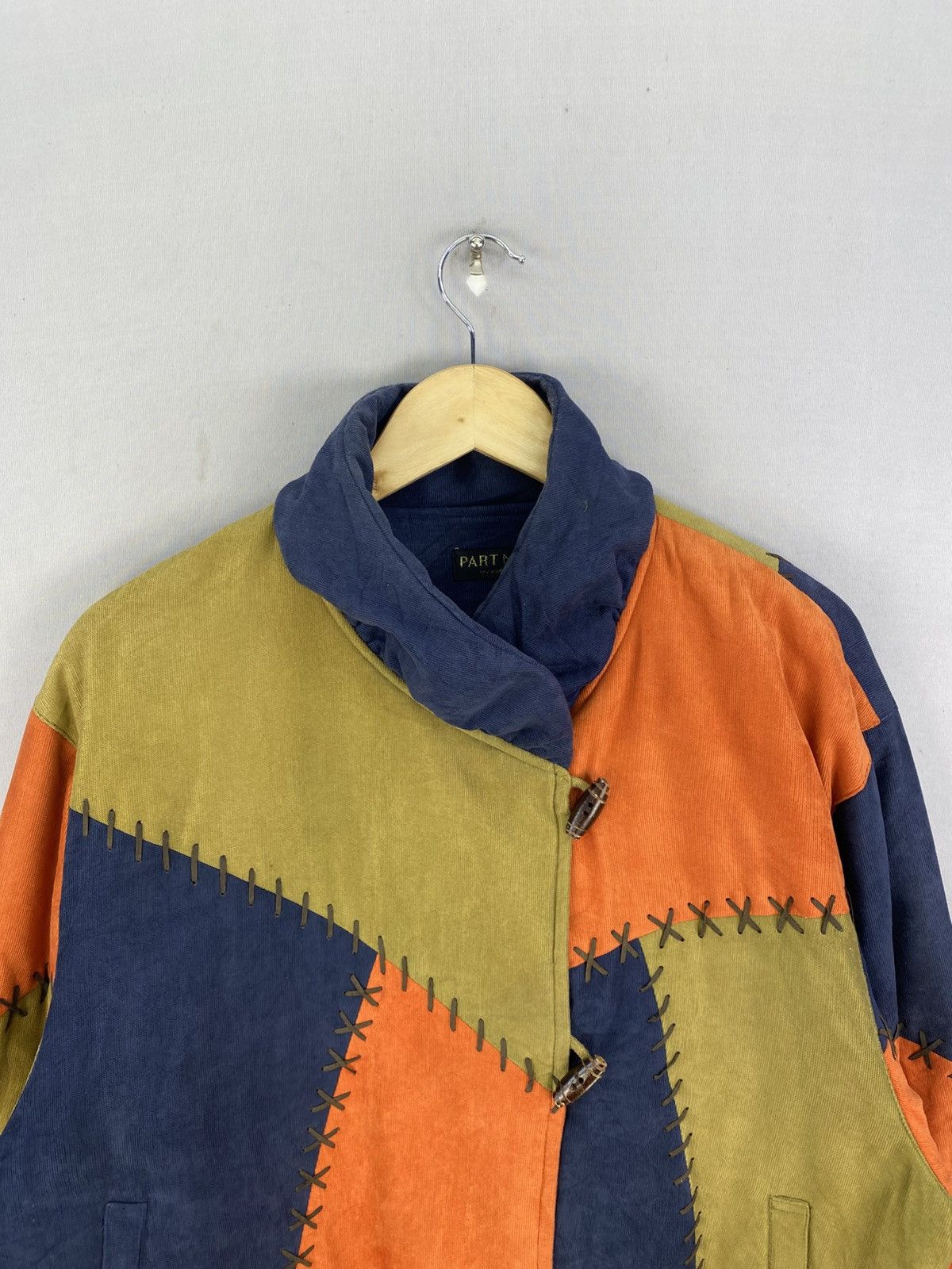 Japanese Brand Partner’s by Mode Vallie Patchwork Bomber Jacket Size US L / EU 52-54 / 3 - 7 Thumbnail