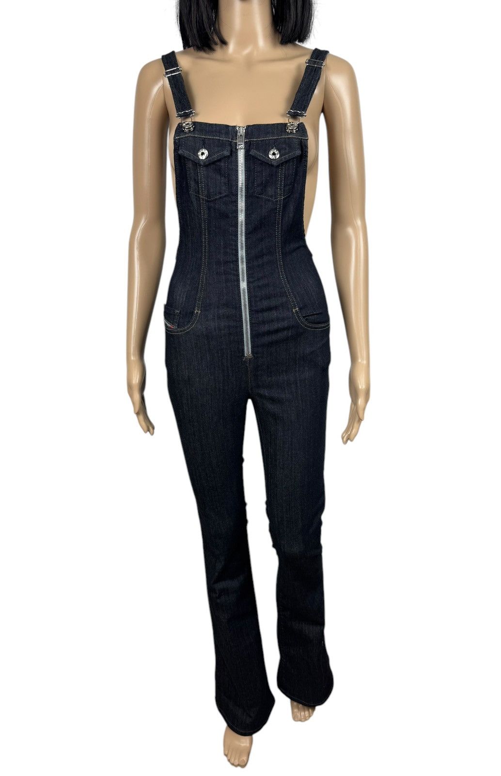 Diesel Diesel Denim Overall Jumpsuit size XXS Size 23" - 2 Thumbnail
