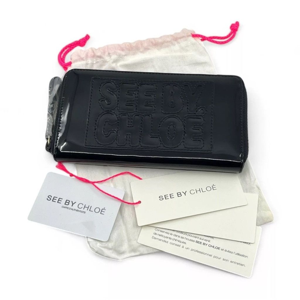 See by Chloe NWT See By Chloe Black Leather Wallet zip Full Inclusion Size ONE SIZE - 1 Thumbnail