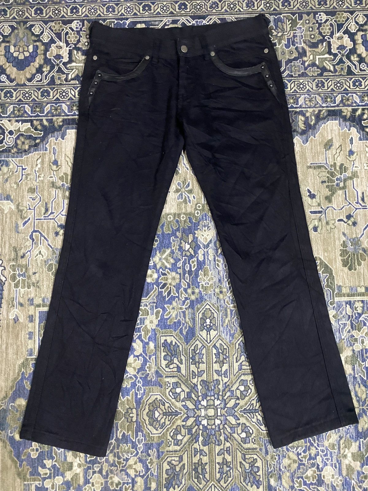 If Six Was Nine × Tornado Mart Tornado Mart Buckle Back Black Jeans Size US 33 - 2 Thumbnail