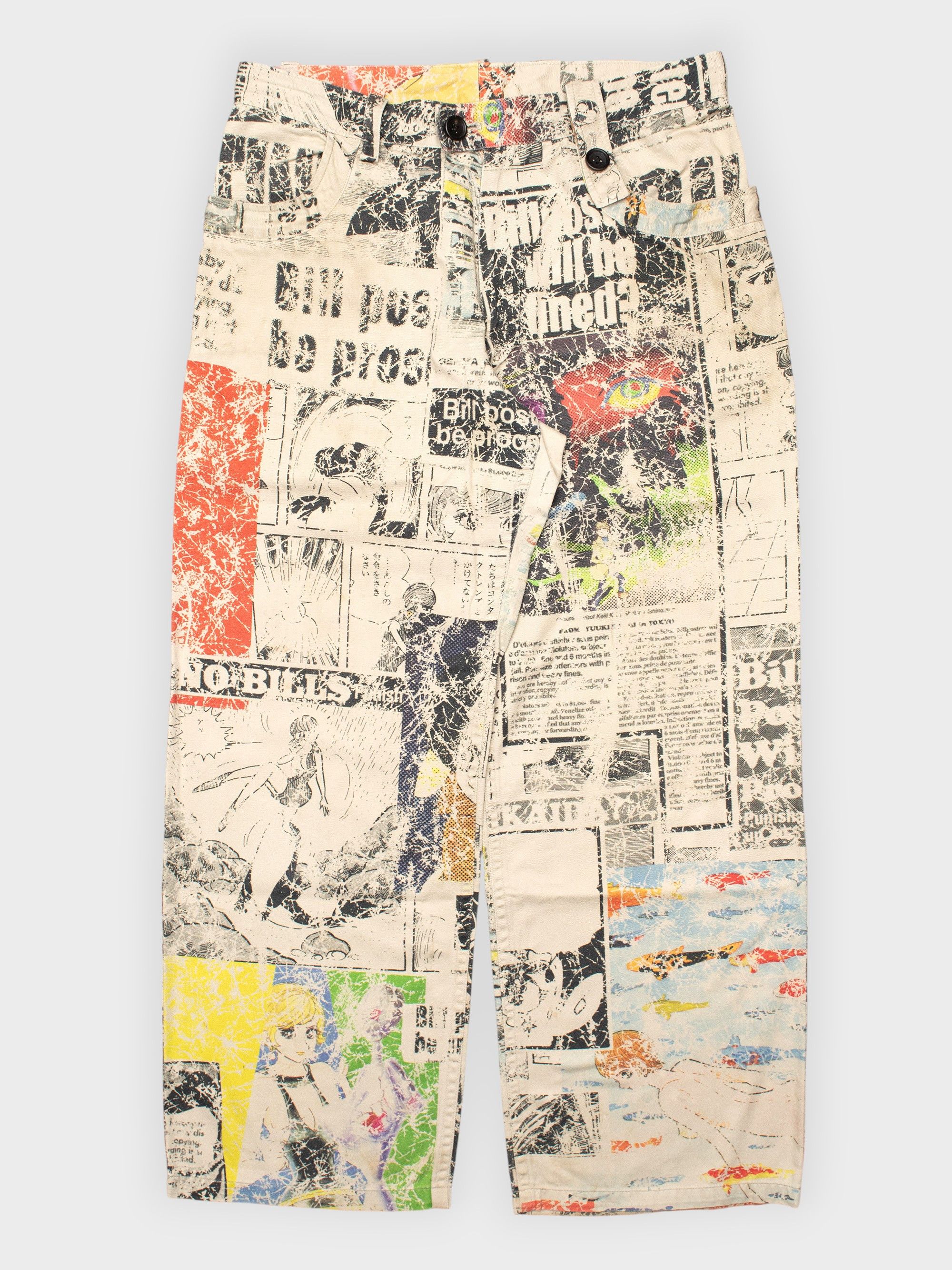 Yohji Yamamoto Y's - S/S 2013 - manga print pants - size 3 Size 33" - 1 Thumbnail