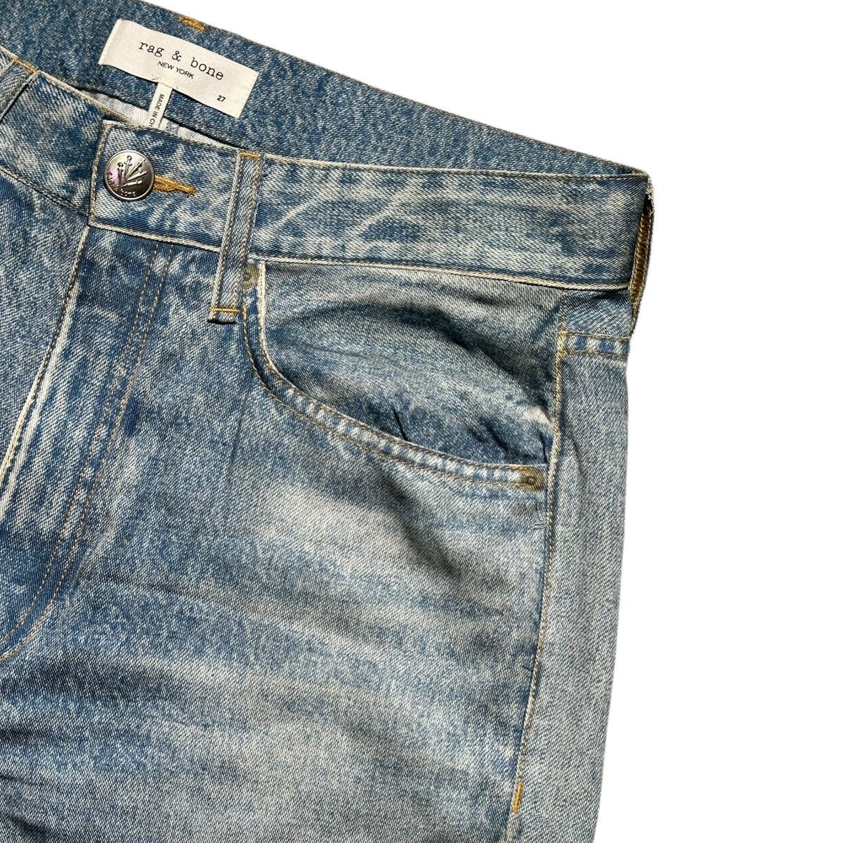 Rag & Bone Miramar trompe l’oeil flowy wide leg illusion jeans Size 27" / US 4 / IT 40 - 2 Thumbnail