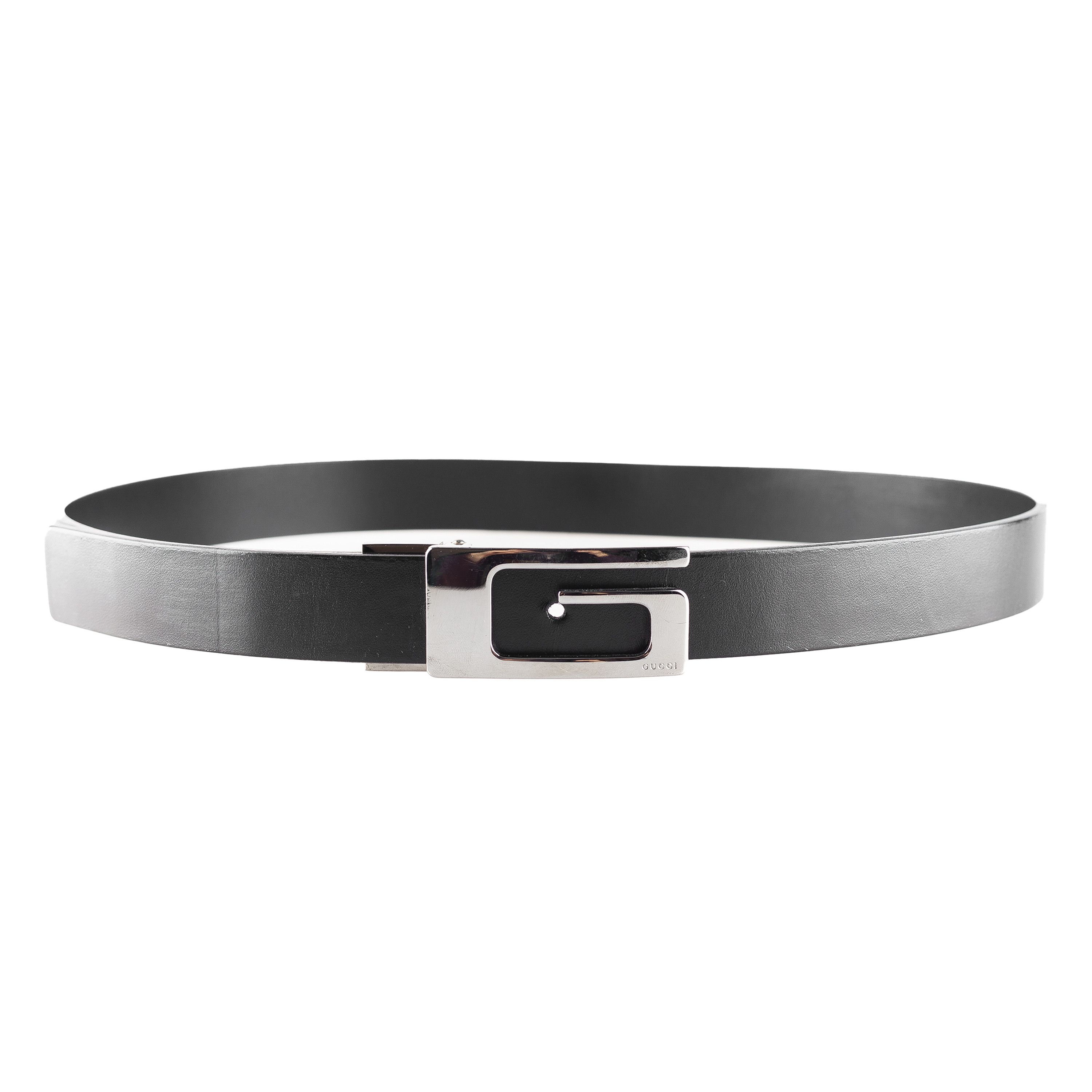 Gucci Gucci Black Leather Belt Size ONE SIZE - 1 Thumbnail