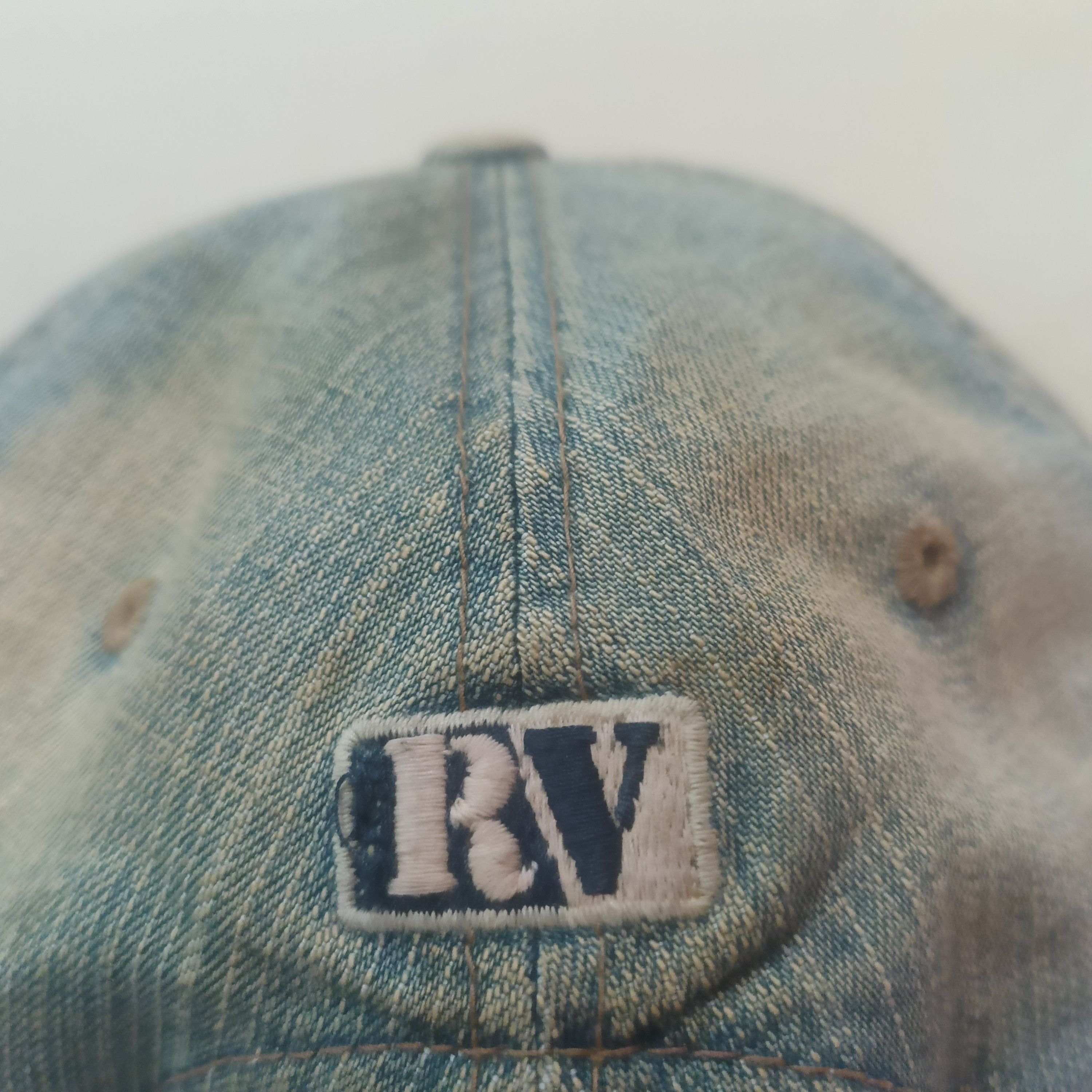 Valentino Vintage Rudolph Valentino Distressed Denim Style Cap Hat Size ONE SIZE - 7 Thumbnail