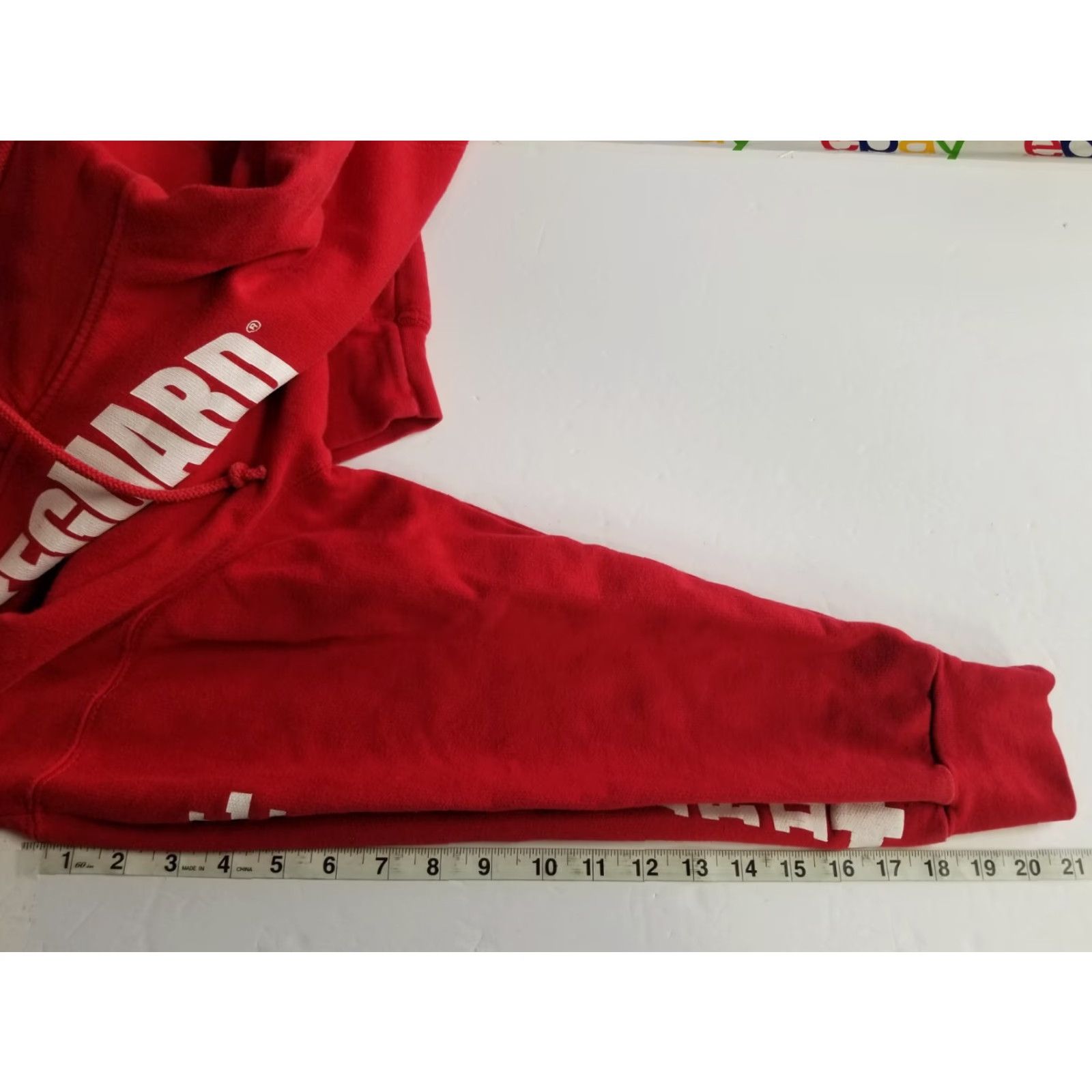 Vintage LIFEGUARD Hoodie Red Ft Lauderdale L Adult Unisex Large Size Sweater Size L / US 10 / IT 46 - 7 Thumbnail