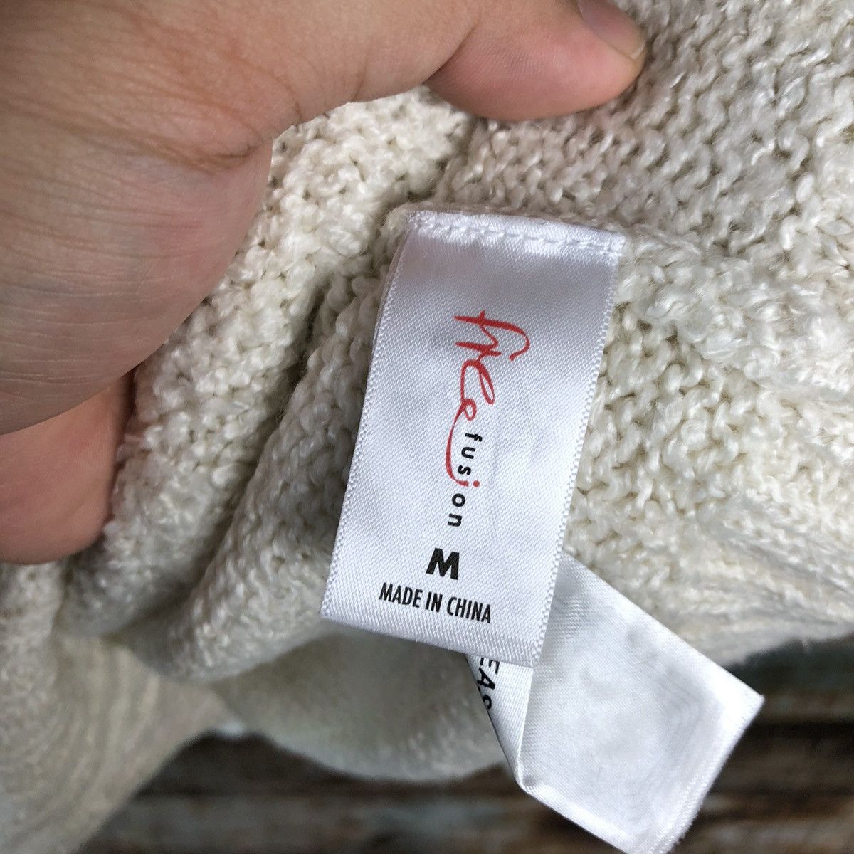 Japanese Brand Free Fusion White Cardigan Knitwear #A1541 Size US M / EU 48-50 / 2 - 11 Thumbnail