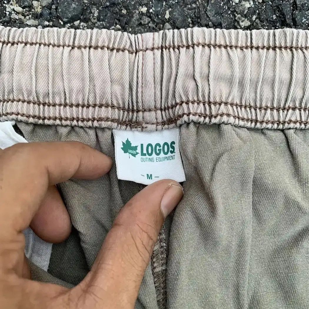 StraightFaded LOGOS Brand Double Knee Baggy Faded Hiking HeavyCotton Pants Size US 31 - 8 Thumbnail