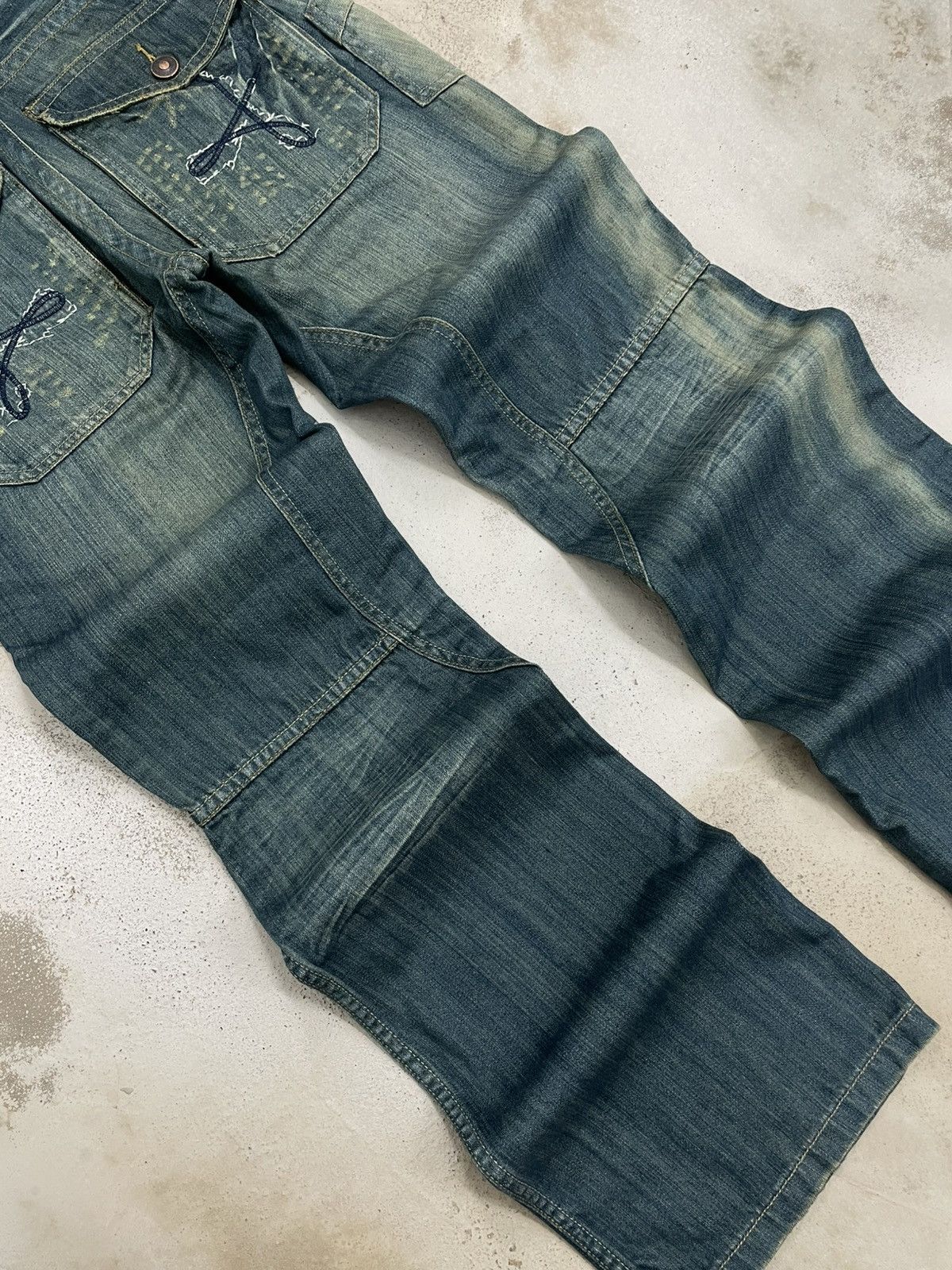 Japanese Brand Vintage Japan 90’s Mail Project Denim Division Flared Denim Size US 30 / EU 46 - 9 Thumbnail