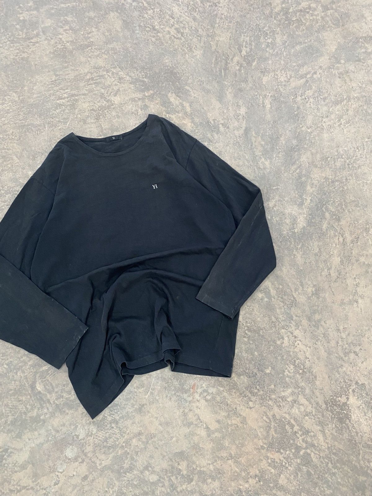 Yohji Yamamoto 1980s -Yohji Yamamoto Ys Black 3q Longsleeve ls tee japan Size US S / EU 44-46 / 1 - 3 Thumbnail
