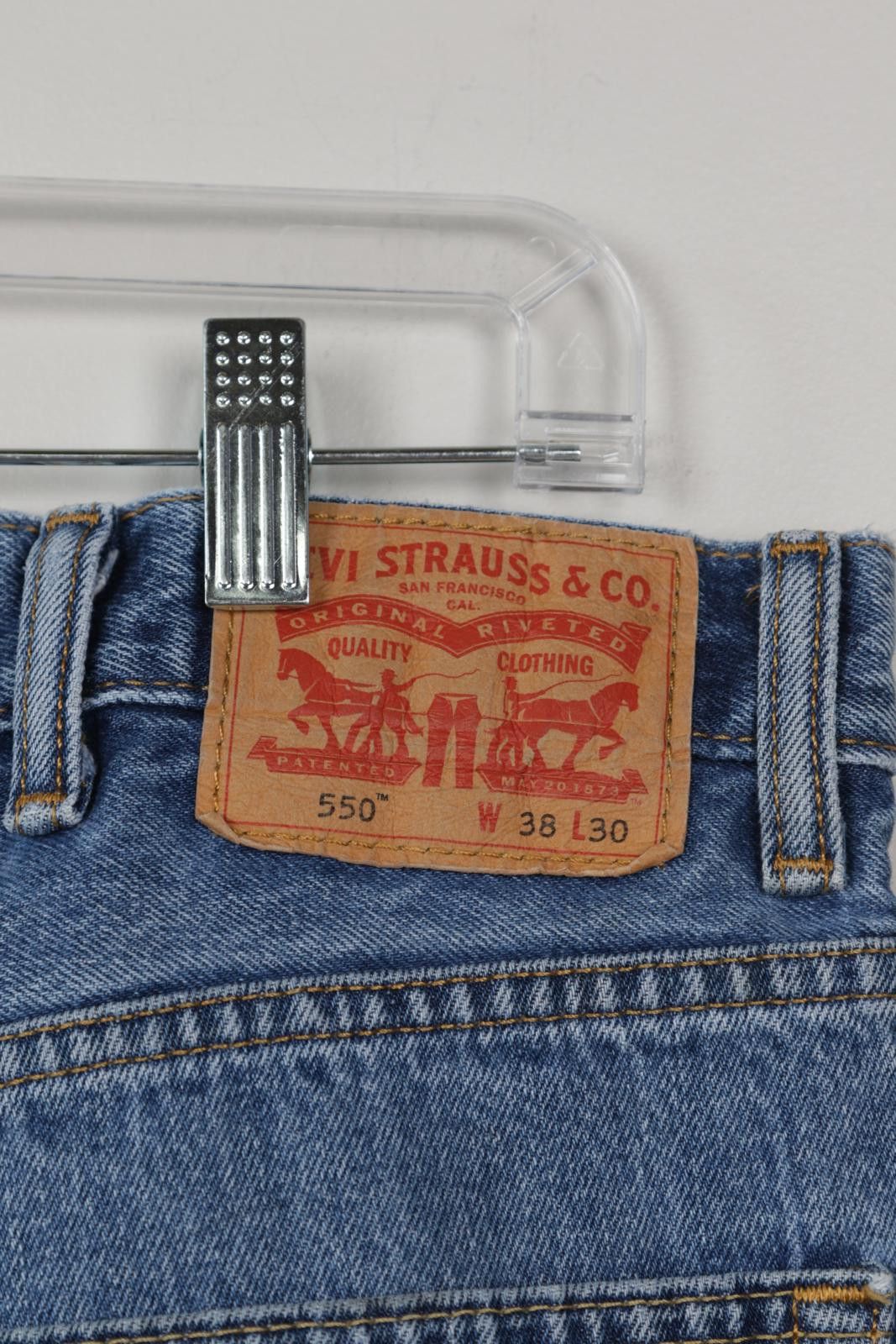 Levi's 00's Levi's 550 Dark Wash Relaxed Fit Jeans Size US 38 / EU 54 - 5 Thumbnail