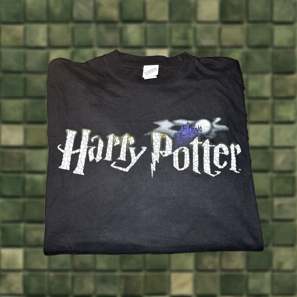 Vintage VINTAGE Warner Bros. Harry Potter T-Shirt Hogwarts Moon Spooky XL Promo Shirt Men Black 2000s Cartoon Graphic Print Short Sleeve Round Neck Cotton Size US XL / EU 56 / 4 - 1 Thumbnail