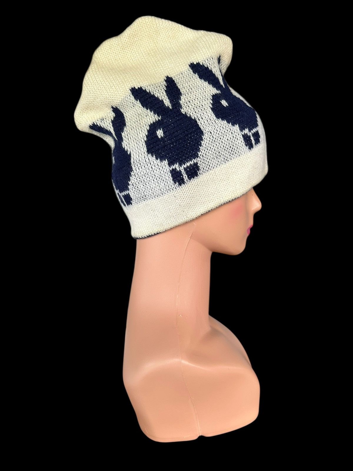 Japanese Brand × Kapital × Vintage Playboy Mohawk Knitted Vintage Beanie Hats Size ONE SIZE - 2 Thumbnail