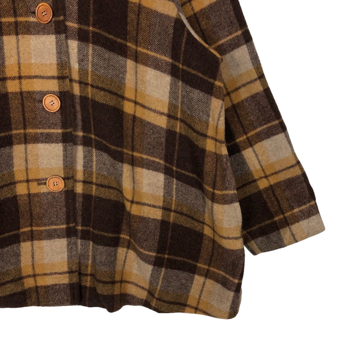 Issey Miyake 🔥90’s Tartan Design Wool Jacket Oversize Urban Issey Miyake Size US M / EU 48-50 / 2 - 4 Thumbnail