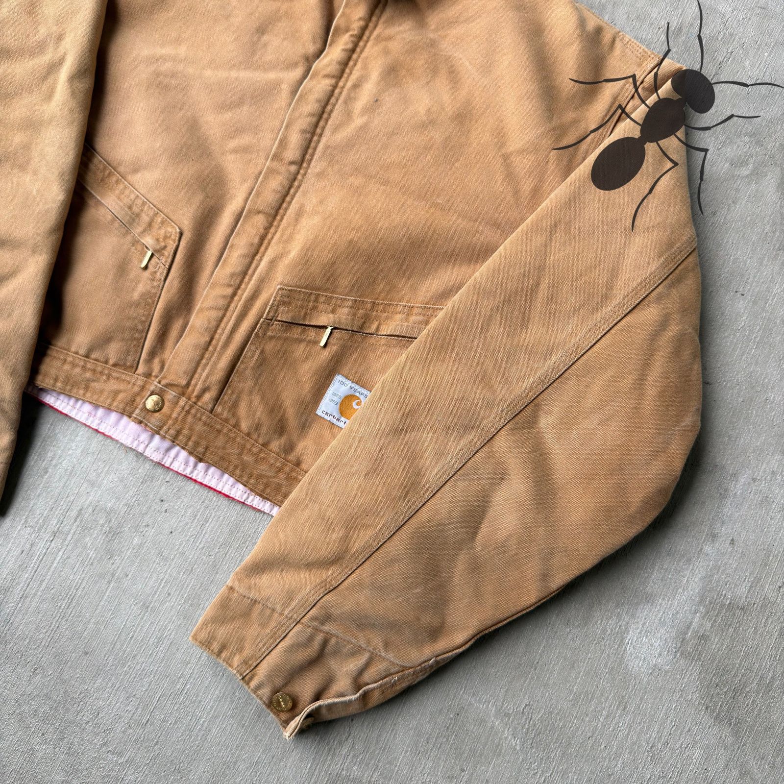Carhartt × Vintage Carhartt brown cropped Detroit style work wear jacket Size US L / EU 52-54 / 3 - 4 Thumbnail