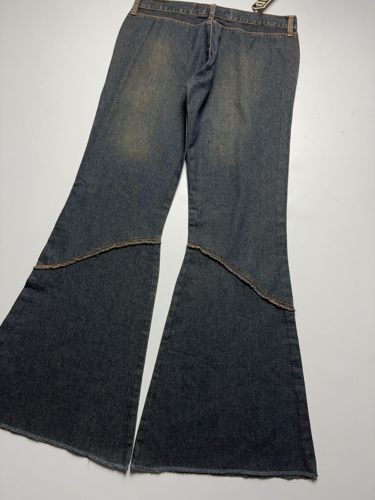Vintage Vintage washed flared wide jeans denim pants 90s style Size 28" / US 6 / IT 42 - 8 Thumbnail