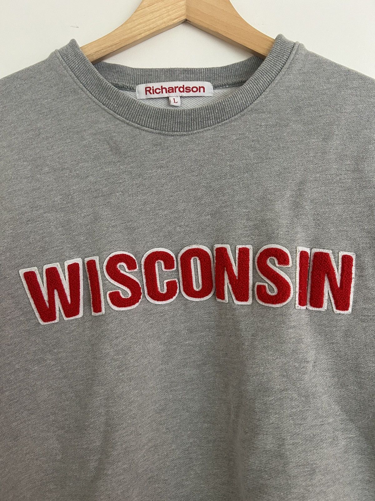Richardson WISCONSIN puff lettering sweater Size US L / EU 52-54 / 3 - 3 Thumbnail