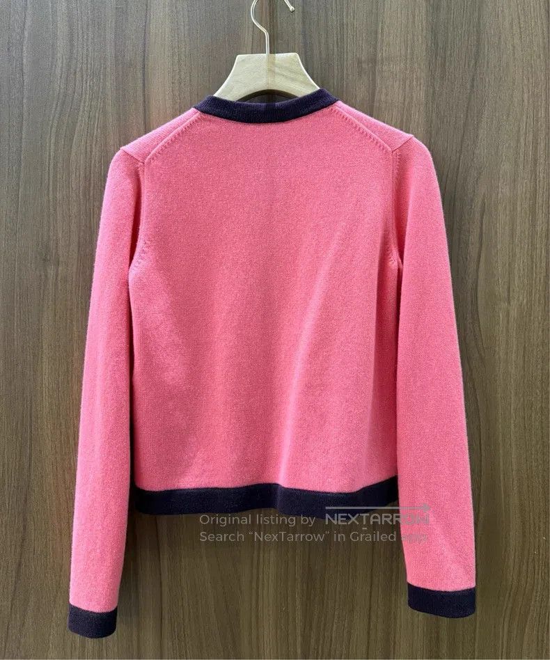 Chanel Chanel 20A cashmere colour block gold buckle cardigan coat Size XS / US 0-2 / IT 36-38 - 2 Thumbnail