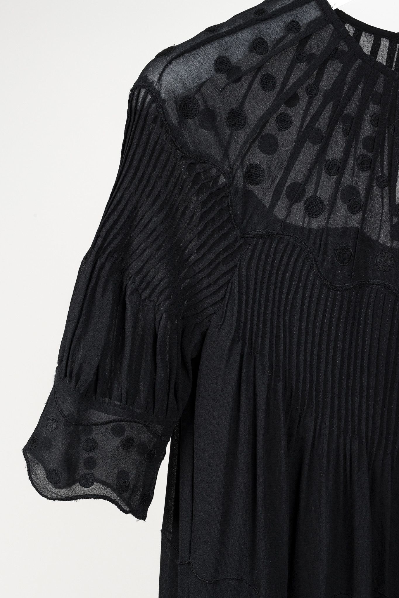 Ulla Johnson Ulla Johnson Evangeline Polka-Dot-Yoke Pleated Mini Dress Size S / US 4 / IT 40 - 5 Thumbnail