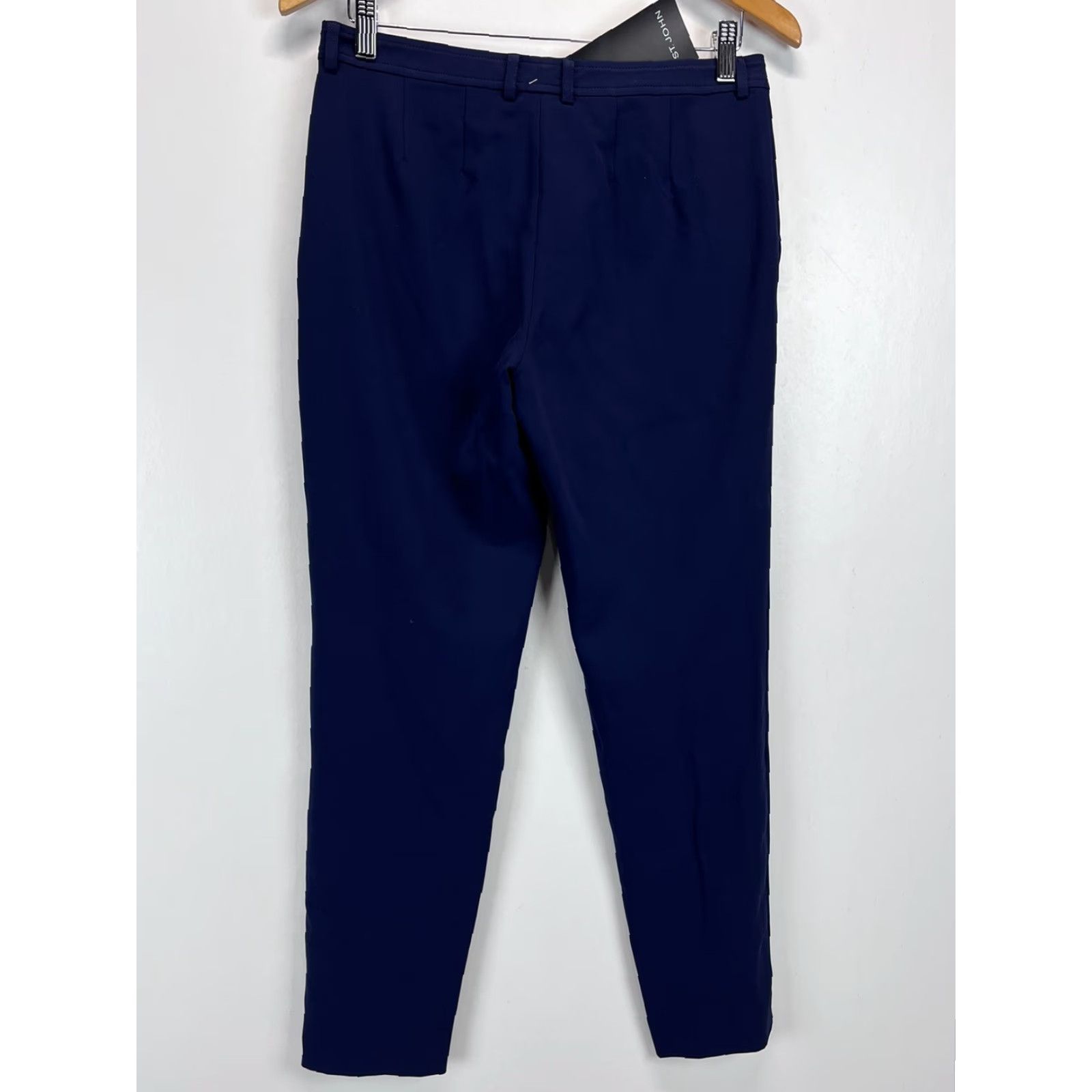 St. John VINTAGE St. John Women's Pants Size 4 Navy Ankle Split Hem Business Wear Fall Spring Summer Winter Size 27" / US 4 / IT 40 - 2 Thumbnail