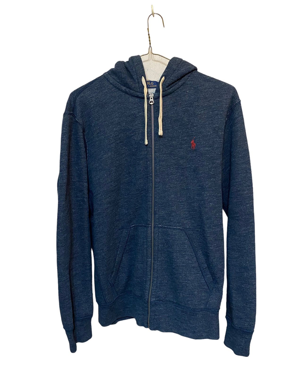 Polo Ralph Lauren Polo Ralph Lauren Denim Blue Zip Up Fleece Hoodie Size US M / EU 48-50 / 2 - 1 Thumbnail