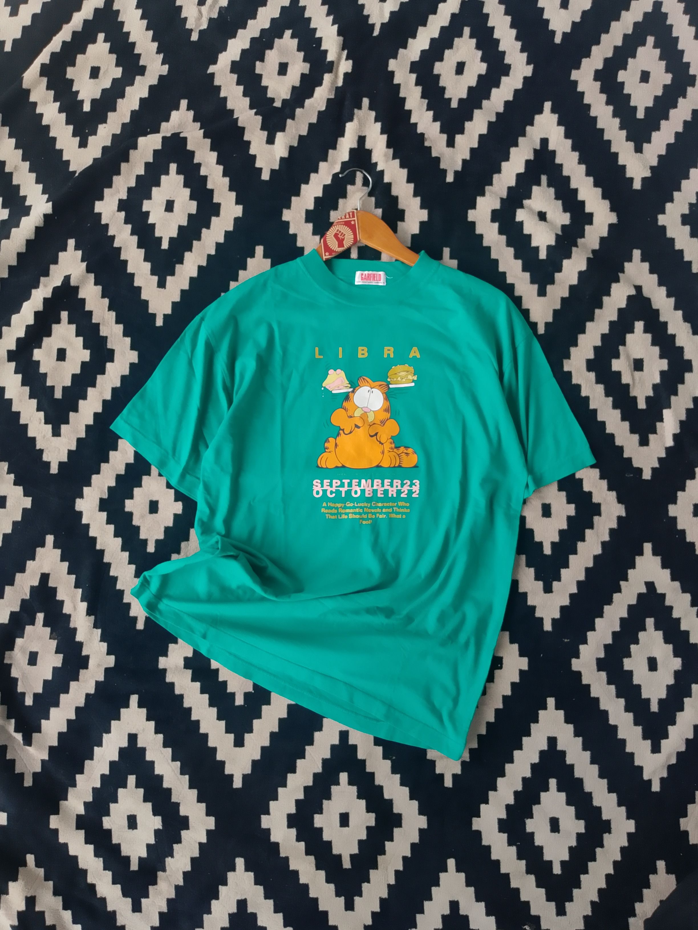 Cartoon Network Vintage Garfield Libra Zodiac Edition Cartoon T-shirt Size US M / EU 48-50 / 2 - 1 Thumbnail