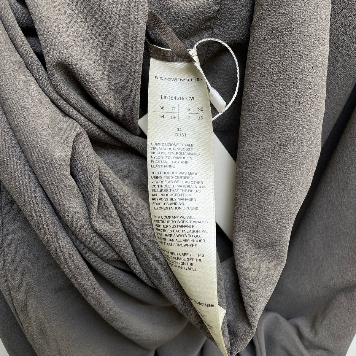Rick Owens FW21 Rick Owens “LILLIES” Sleeveless Cowl Neck Maxi Dress Size XS / US 0-2 / IT 36-38 - 10 Thumbnail
