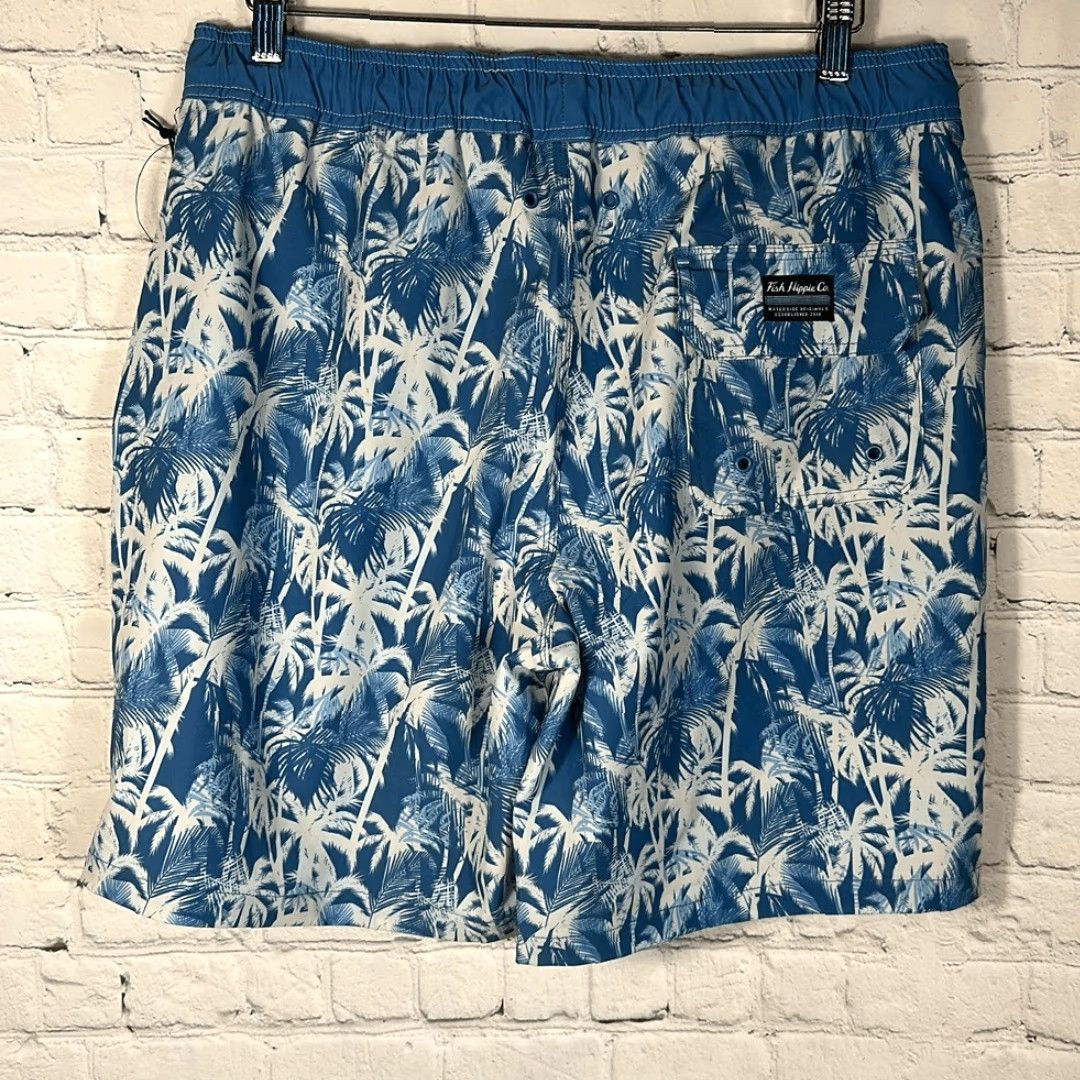 Vintage Fish Hippie Mens Volley Swim Trunks 8” Sailor Swimwear Board Shorts size L NEW Size US 33 - 6 Thumbnail