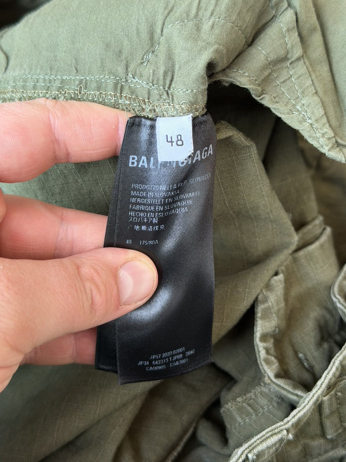 Balenciaga *DEMNA* BALENCIAGA RIPSTOP CARGO BAGGY PANTS Sz 48 green Size US 32 / EU 48 - 7 Thumbnail