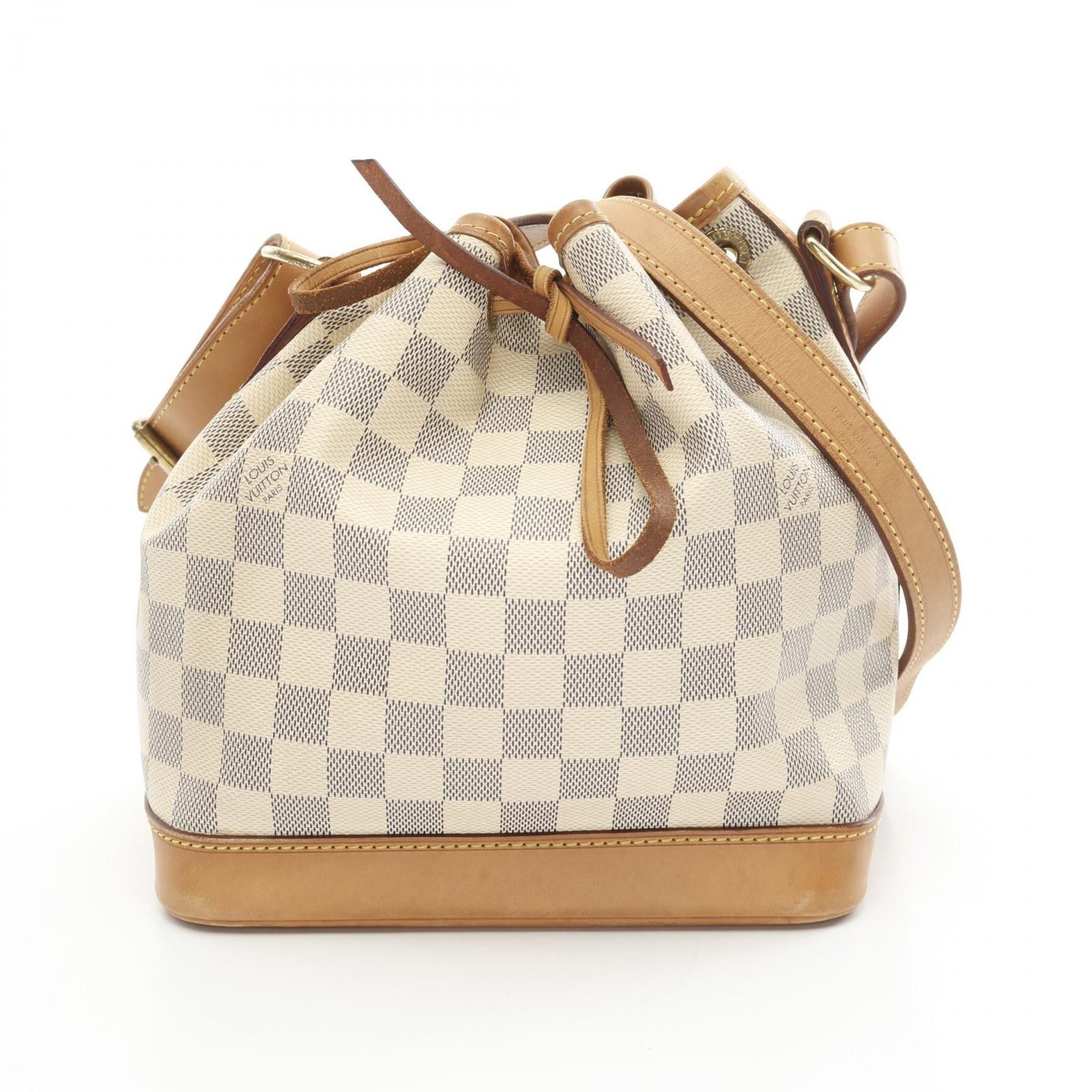 Louis Vuitton Louis Vuitton Noe Bb Damier Azur Shoulder Bag Canvas Shoulder Bag N41220 in White, Women's