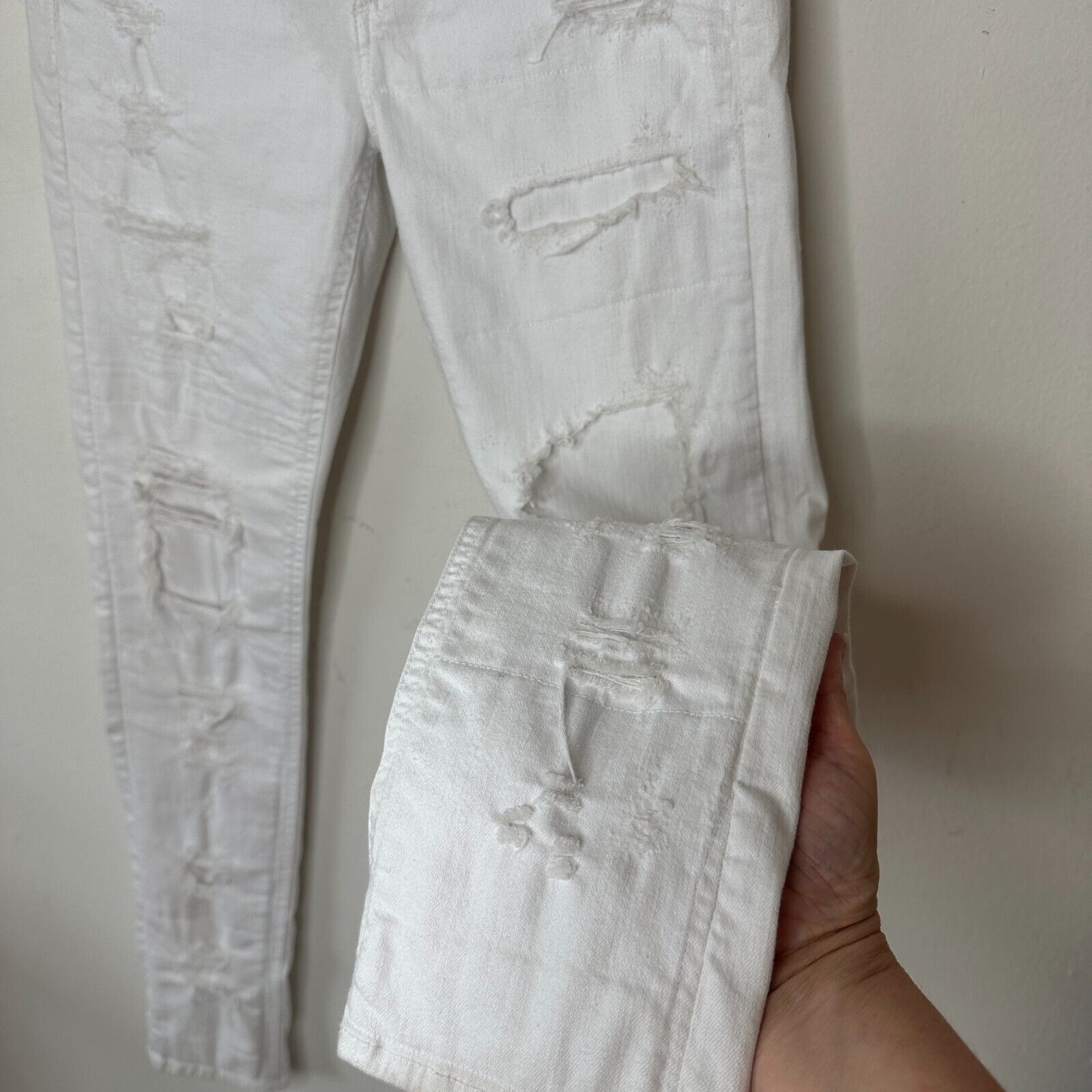 Rag & Bone rag & bone White Brigade DRE Distressed Skinny Jean Denim 28 Size 28" / US 6 / IT 42 - 2 Thumbnail
