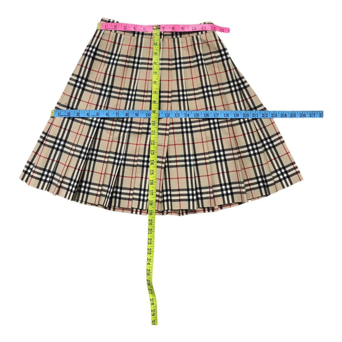 Burberry × Japanese Brand × Vintage Burberry Nova Check WoolSkirt Size 24" / US 00 / IT 34 - 1 Thumbnail