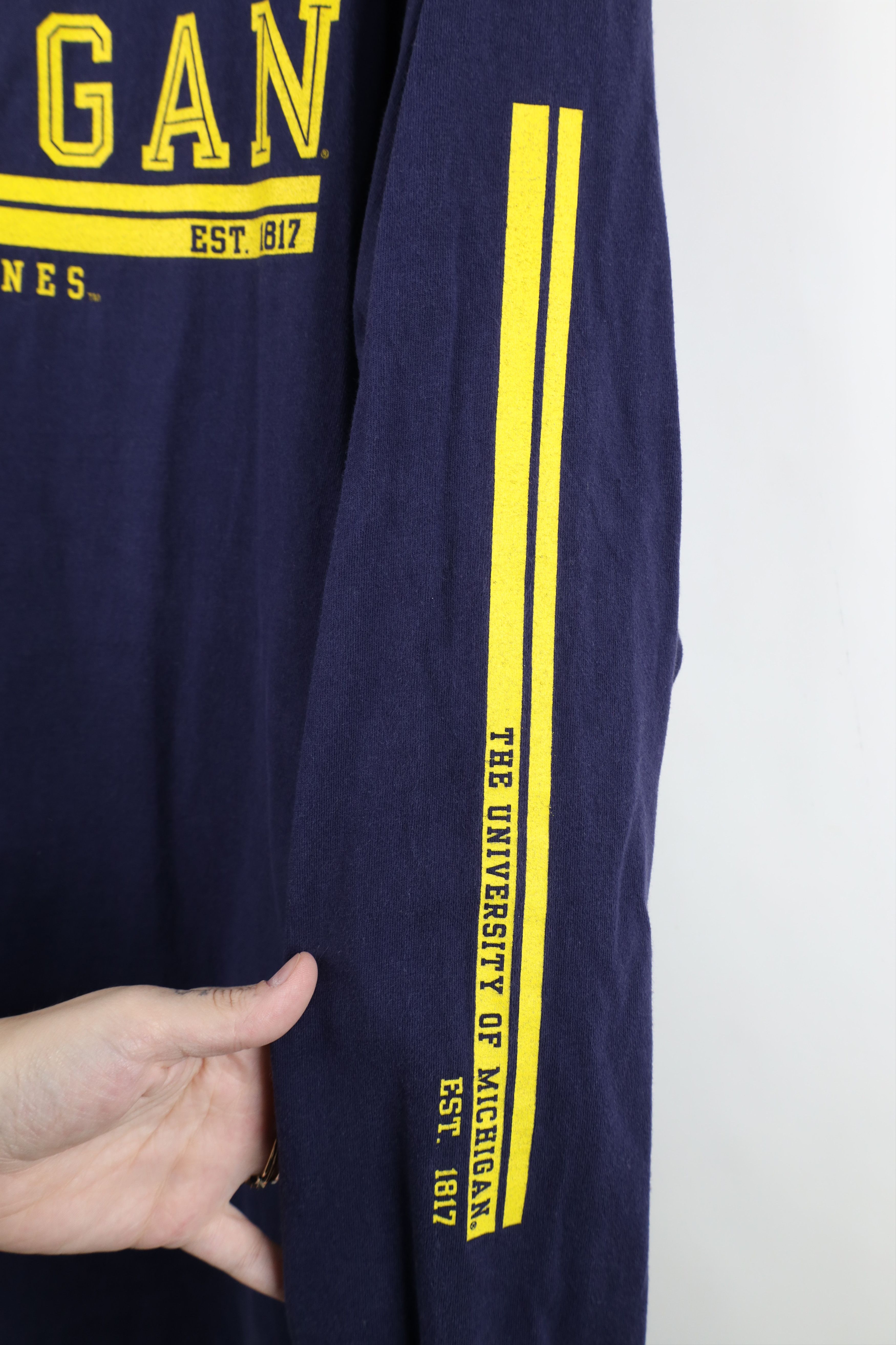 Starter Vintage 90s Starter University Michigan Long Sleeve T-Shirt Size US L / EU 52-54 / 3 - 5 Thumbnail