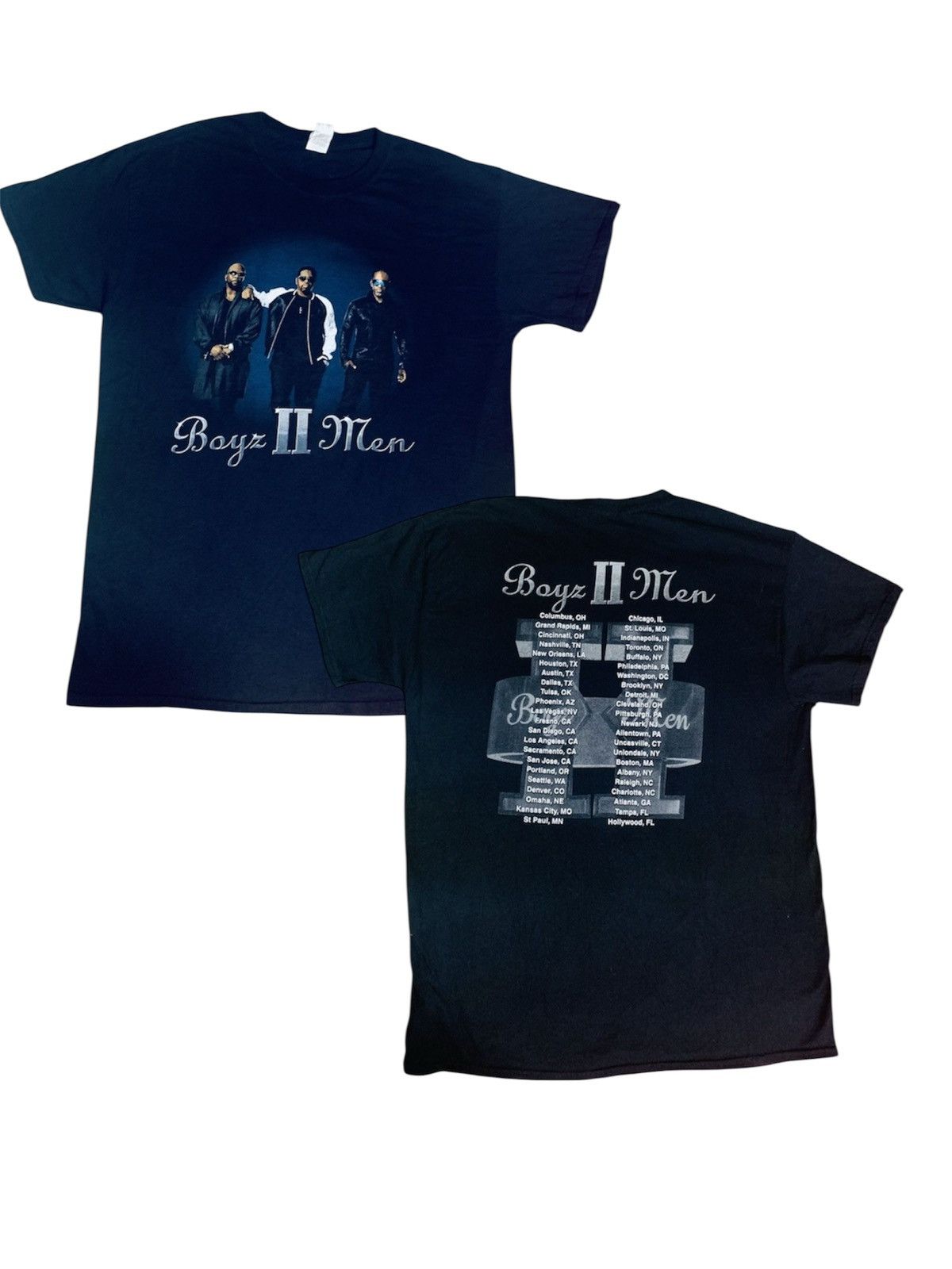 Band Tees × Rap Tees VINTAGE Y2K BOYZ 2 MEN TOUR TSHIRT RARE Size US L / EU 52-54 / 3 - 1 Thumbnail