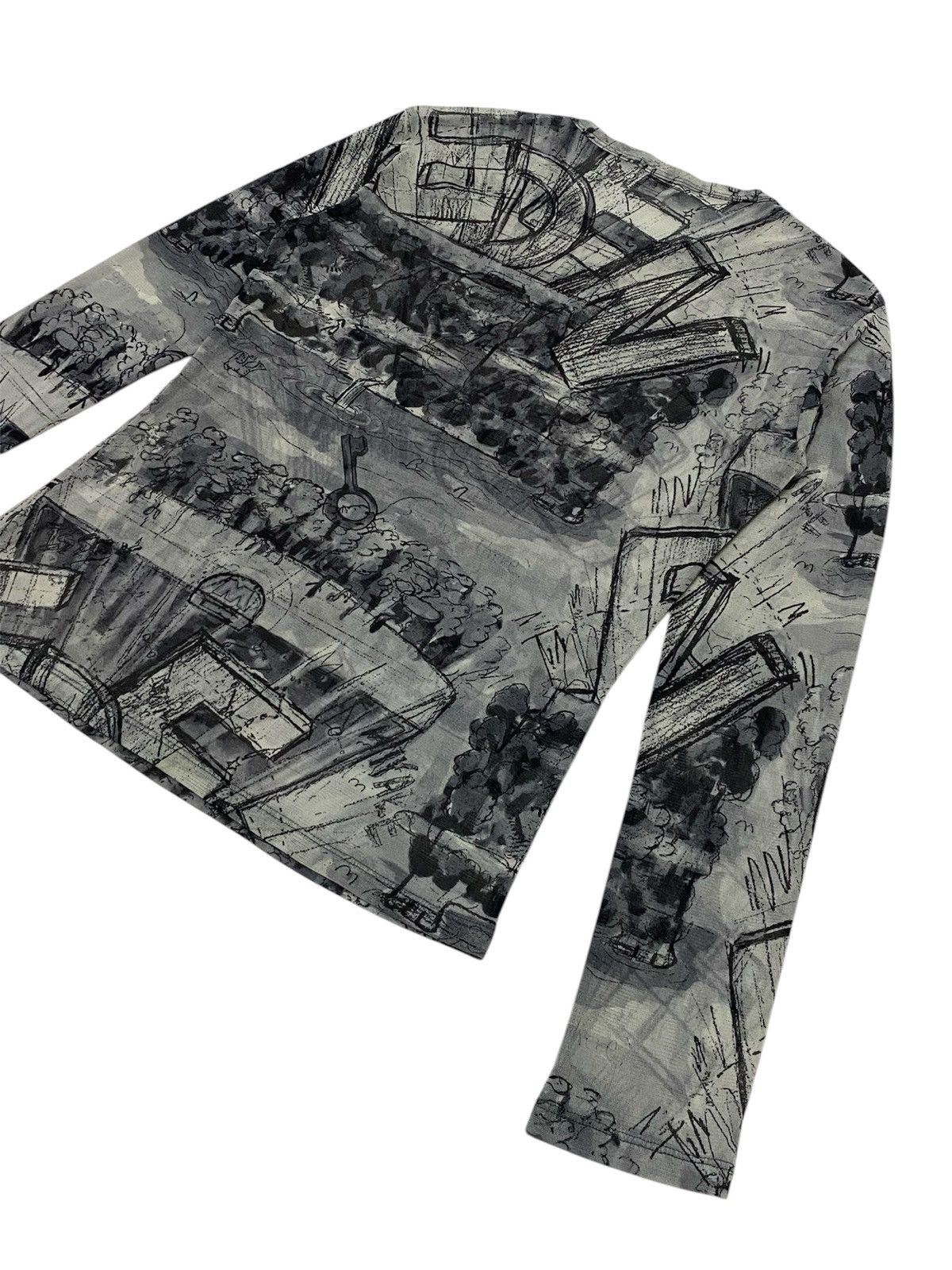 ISSEY MIYAKE FETE 2WAY Collar Pleated Long Sleeve Shirt