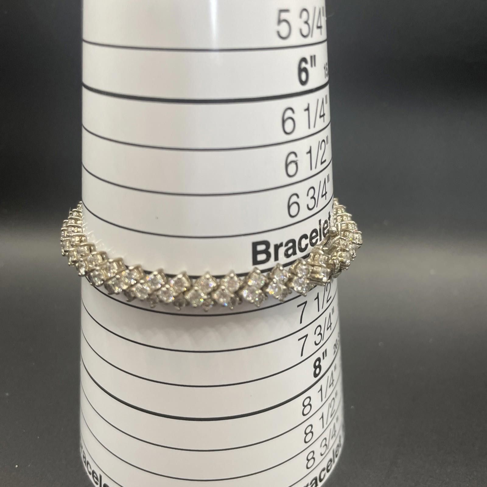 Designer Unbranded Multilayer Tennis Link 7” 7.3mm Bracelet Size ONE SIZE - 8 Thumbnail
