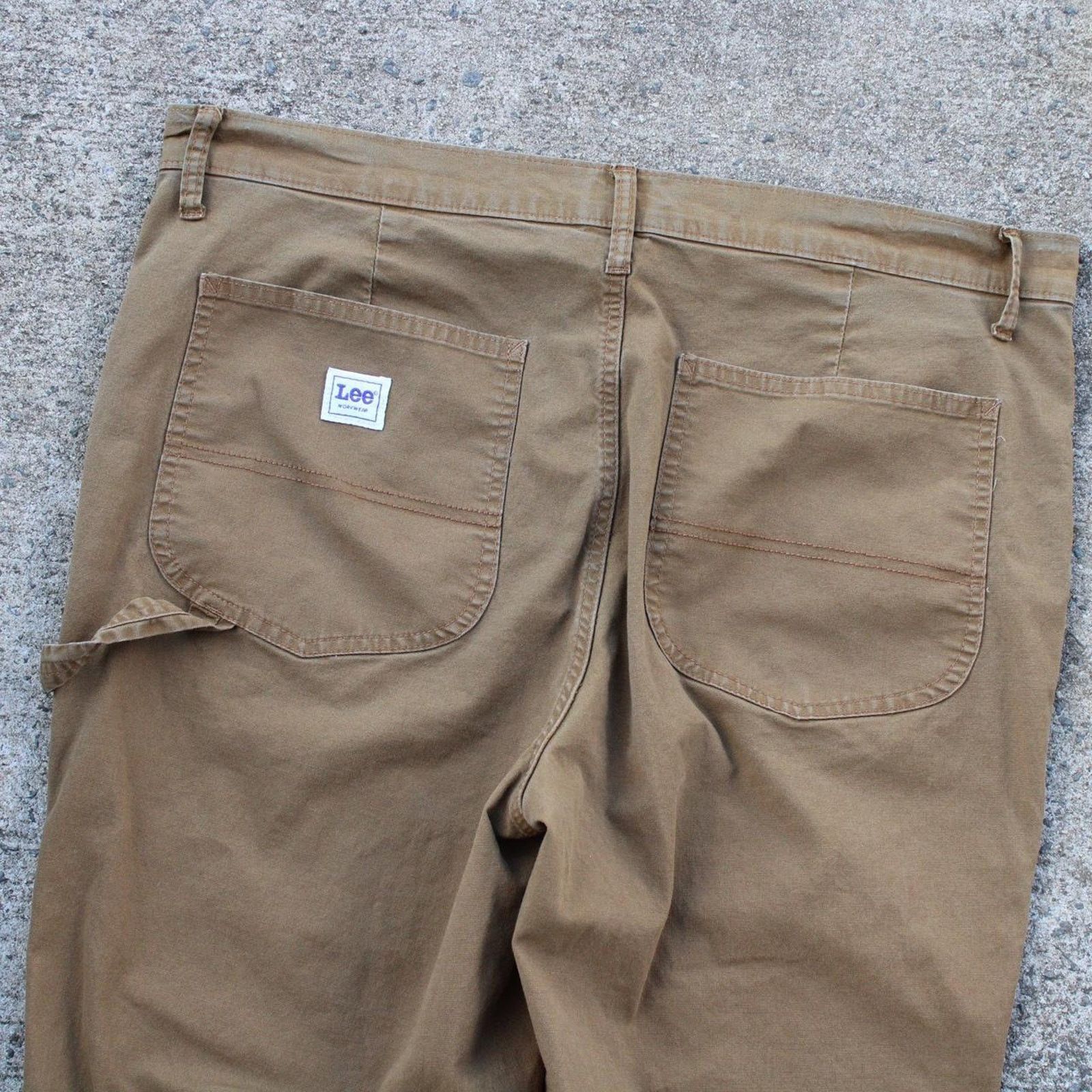 Lee Vintage 90’s Tan Khaki Baggy Lee Workwear Carpenter Pants Size 36" / US 14 / IT 50 - 3 Thumbnail
