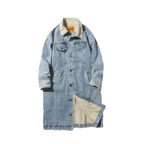 Other Thick Long Fleece Cuff Oversized Denim Coat Size US L / EU 52-54 / 3 - 4 Thumbnail