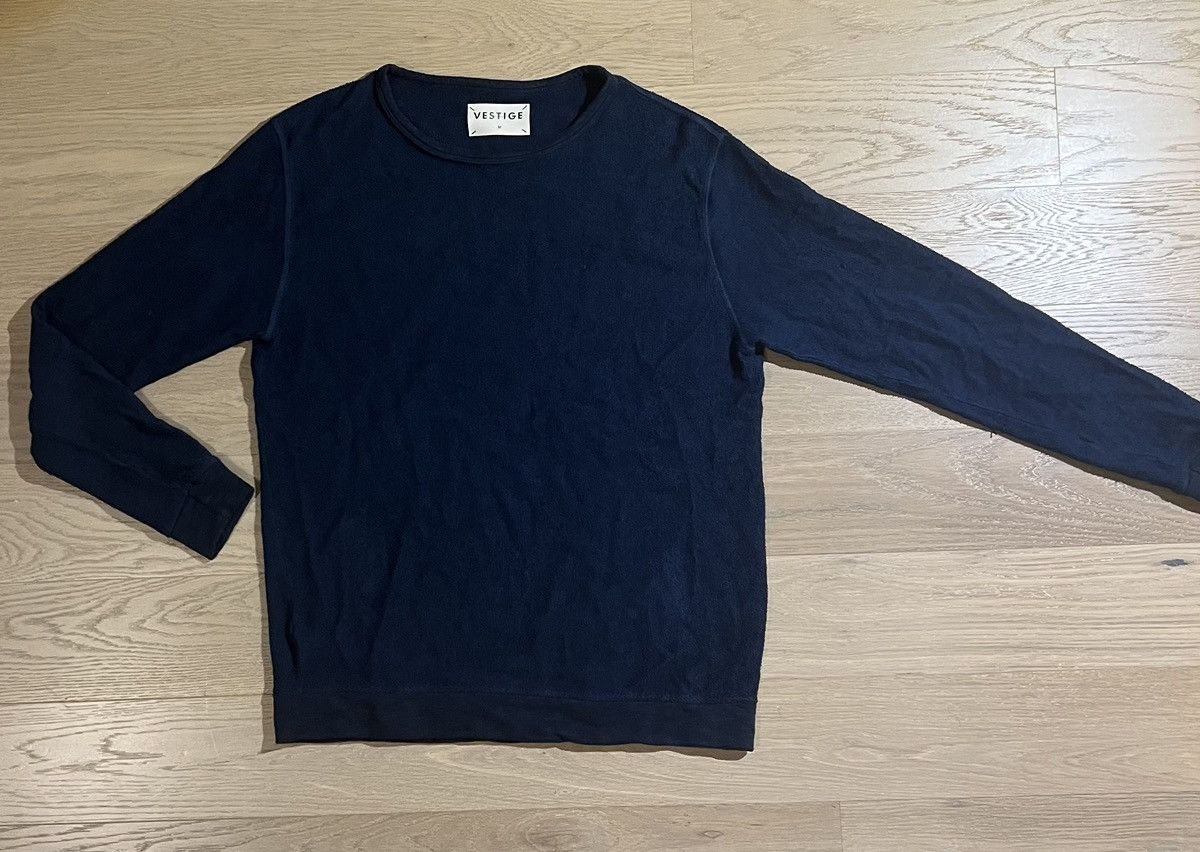 Vintage Vintage 90s Vestige Knit Sweater Navy Medium Size US M / EU 48-50 / 2 - 6 Thumbnail