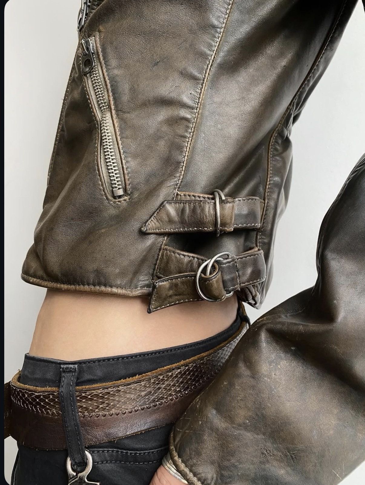 14th Addiction GAS Leather Biker Jacket Size US S / EU 44-46 / 1 - 5 Thumbnail