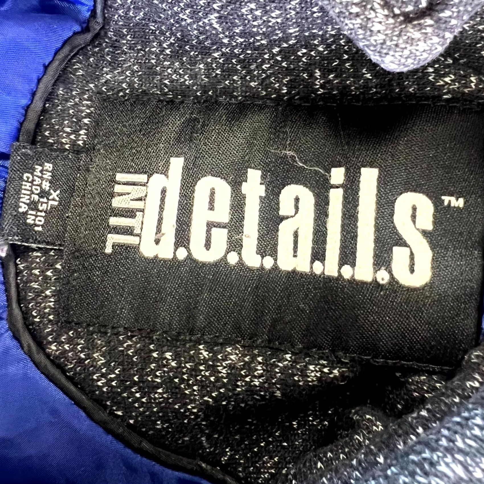 Vintage Intl D.e.t.a.i.l.s Pea Coat Womens XL Black Cotton Double-Breasted Belted Preppy Jacket Size XL / US 12-14 / IT 48-50 - 5 Thumbnail