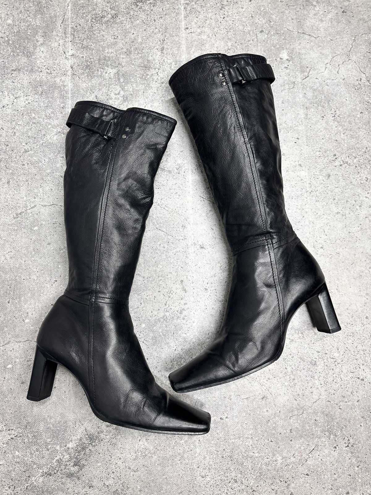 A.S.98 Vintage Leather Hight Heels Leather AS 98 Guidi Style Rare Size US 9 / EU 42 - 2 Thumbnail