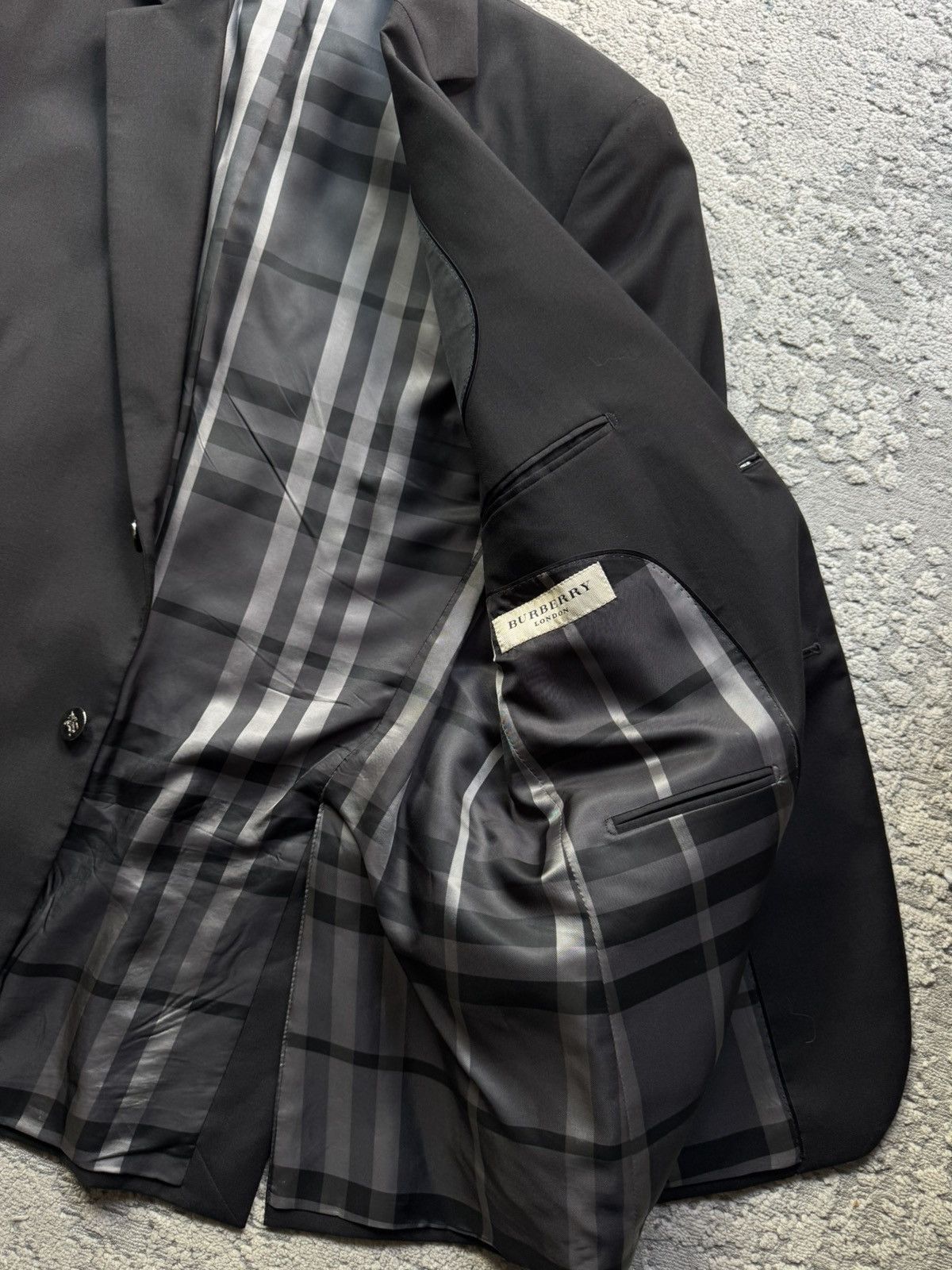 Burberry Burberry Black Wool Blazer Jacket Size 52R Size 52R - 2 Thumbnail